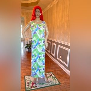 RARE! “Vintage” Hawaiian Maxi Dress! Excellent condition! size-M/100% silk